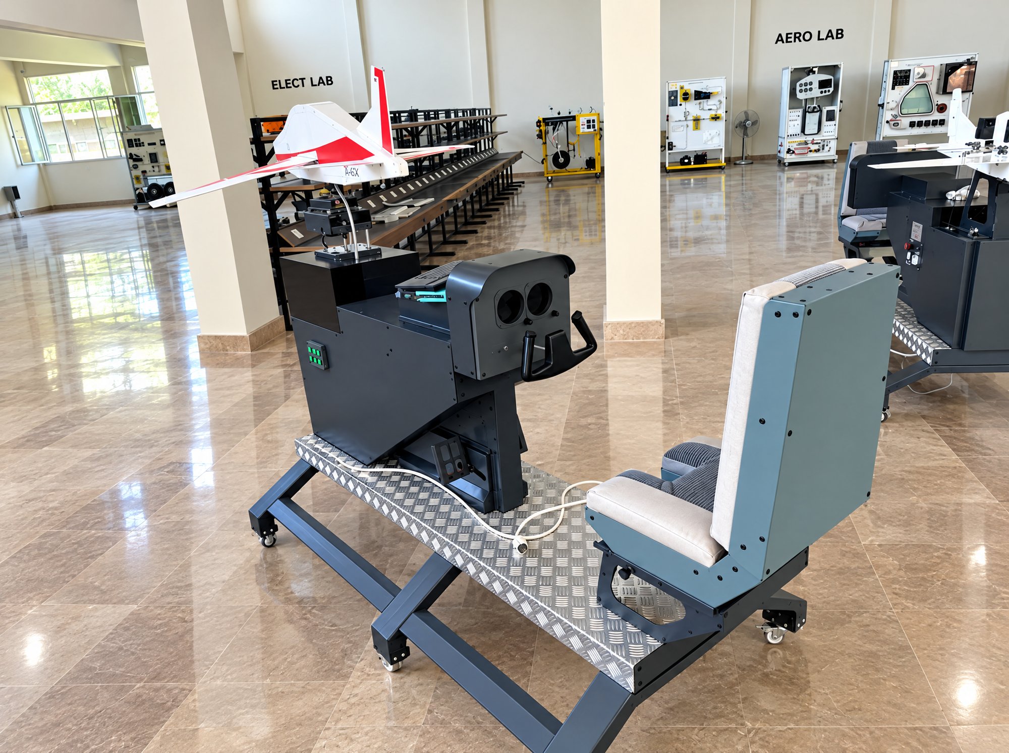 Main training hall with the Aero Lab